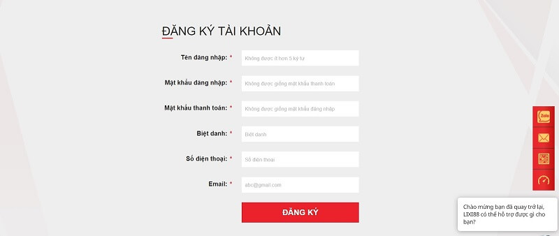 Đăng ký tài khoản tham gia casino online tại lixi88